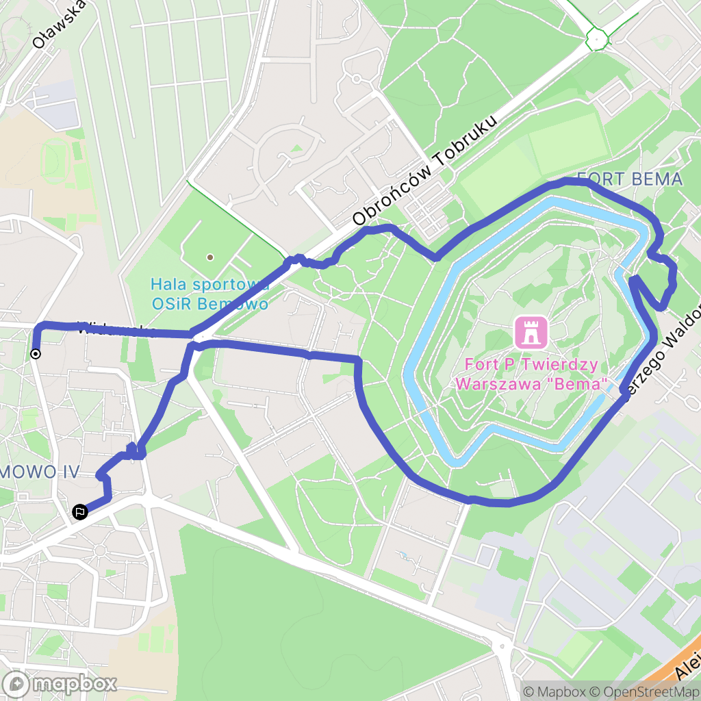 Warszawa: mapa trasy - Poland