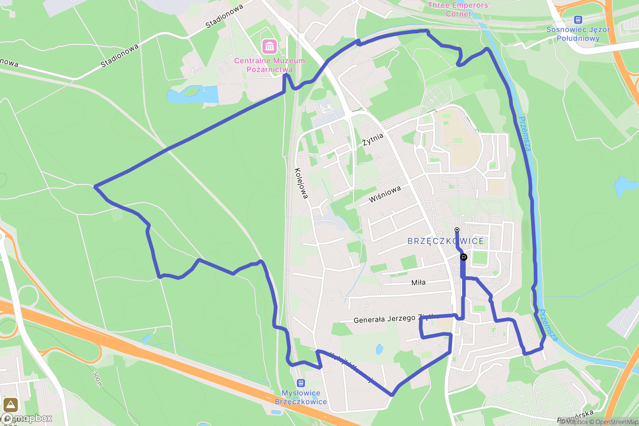 Mysłowice: mapa trasy - Poland