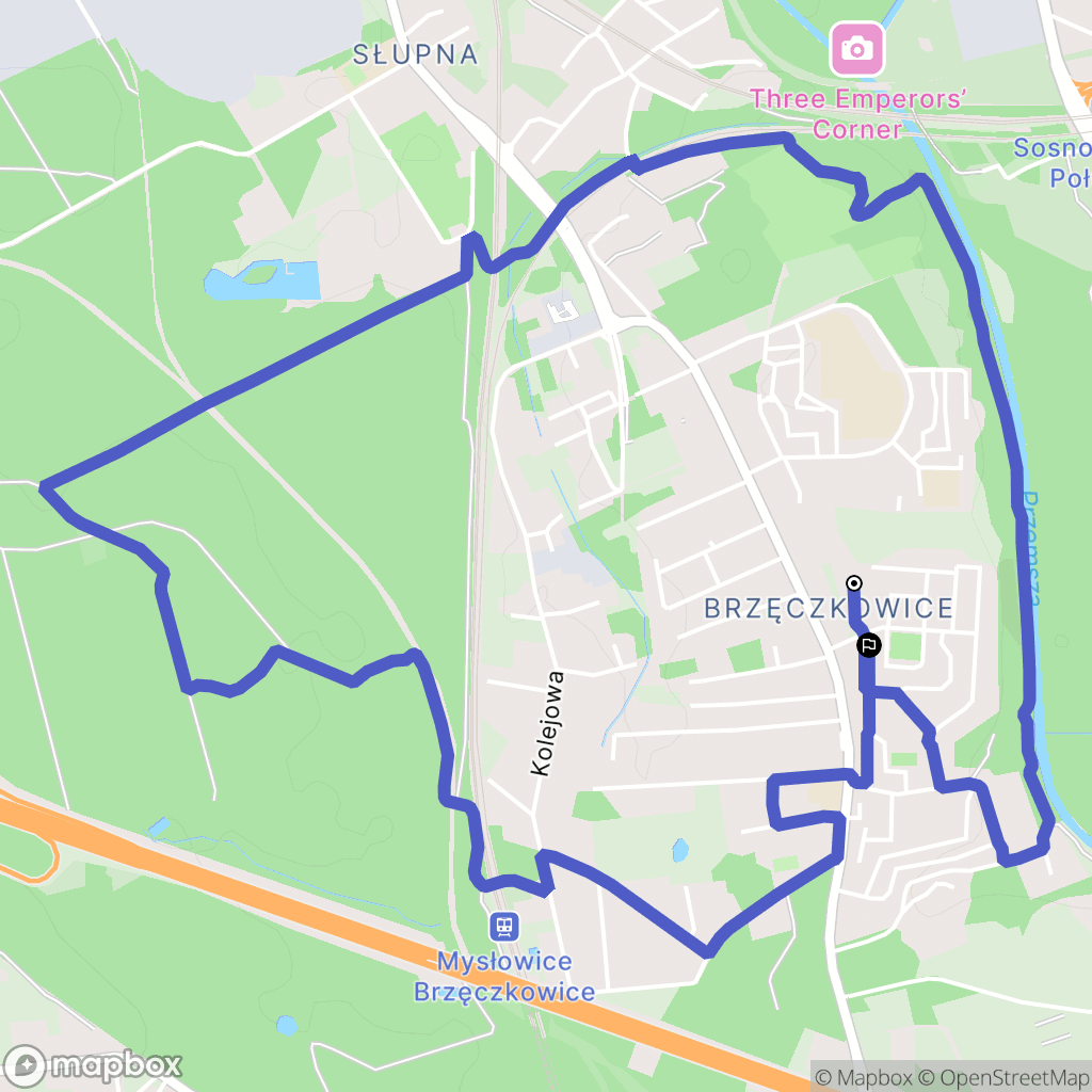 Mysłowice: mapa trasy - Poland