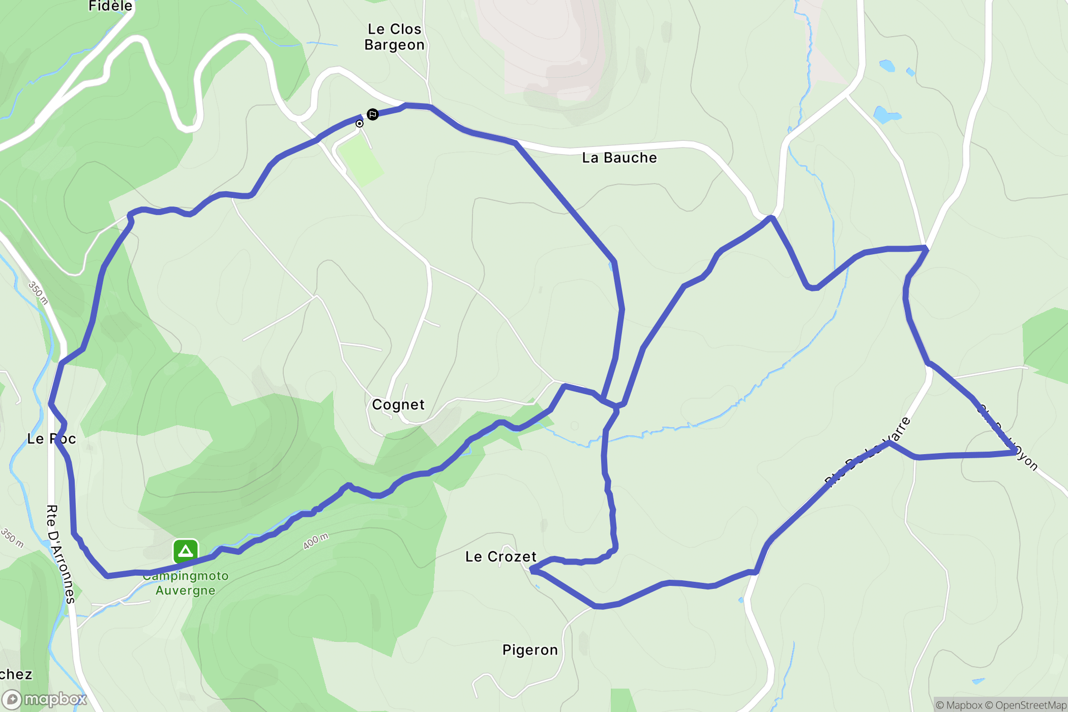 La Chapelle : carte du parcours de randonnée - France