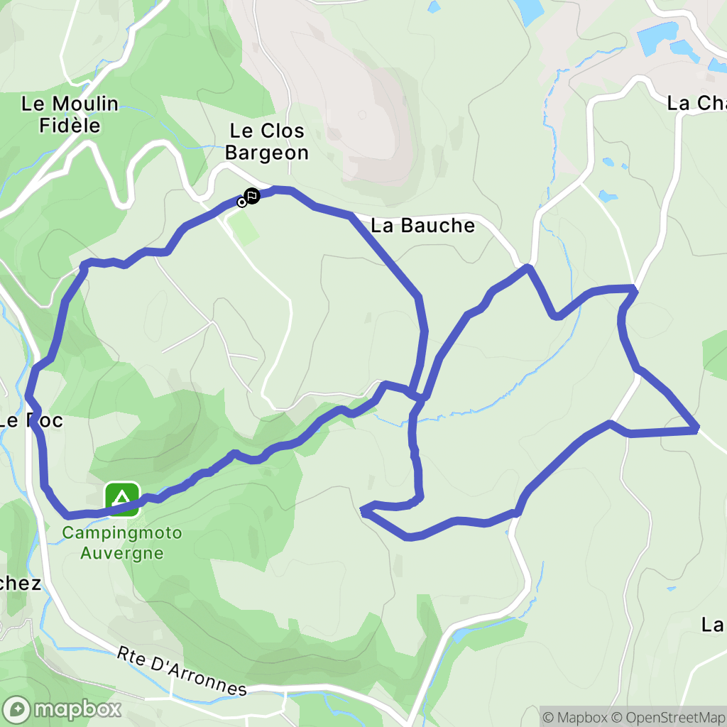 La Chapelle : carte du parcours de randonnée - France