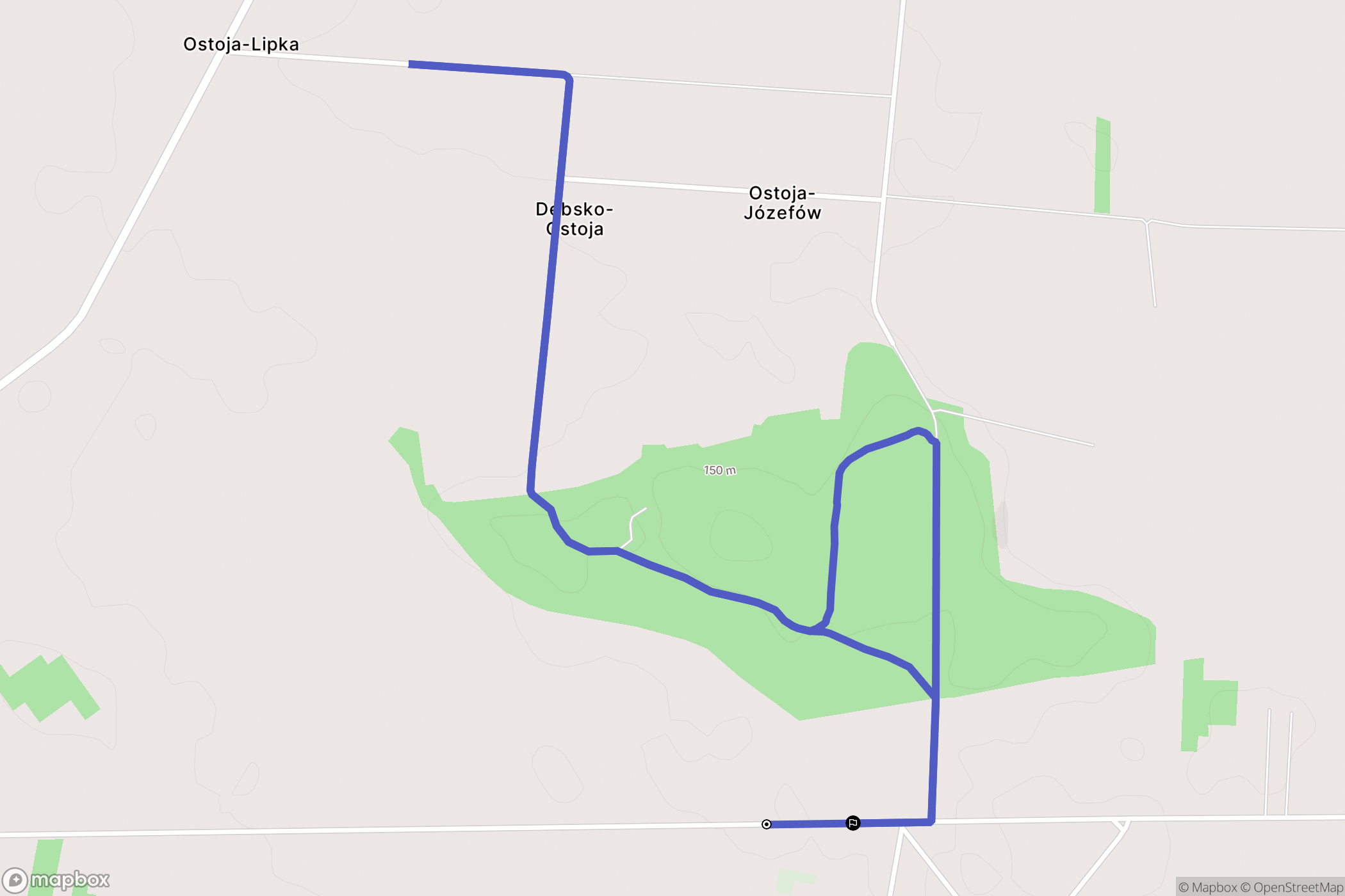 Chodybki: mapa trasy - Poland