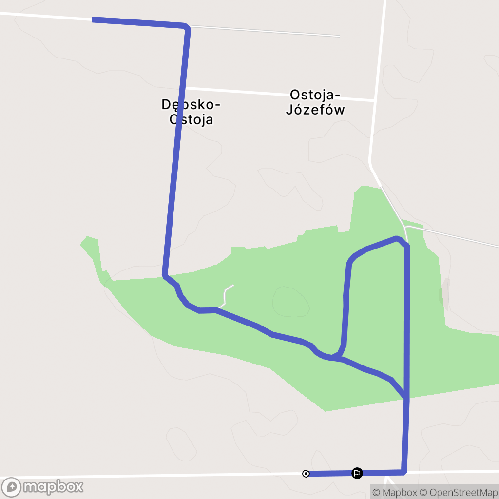 Chodybki: mapa trasy - Poland