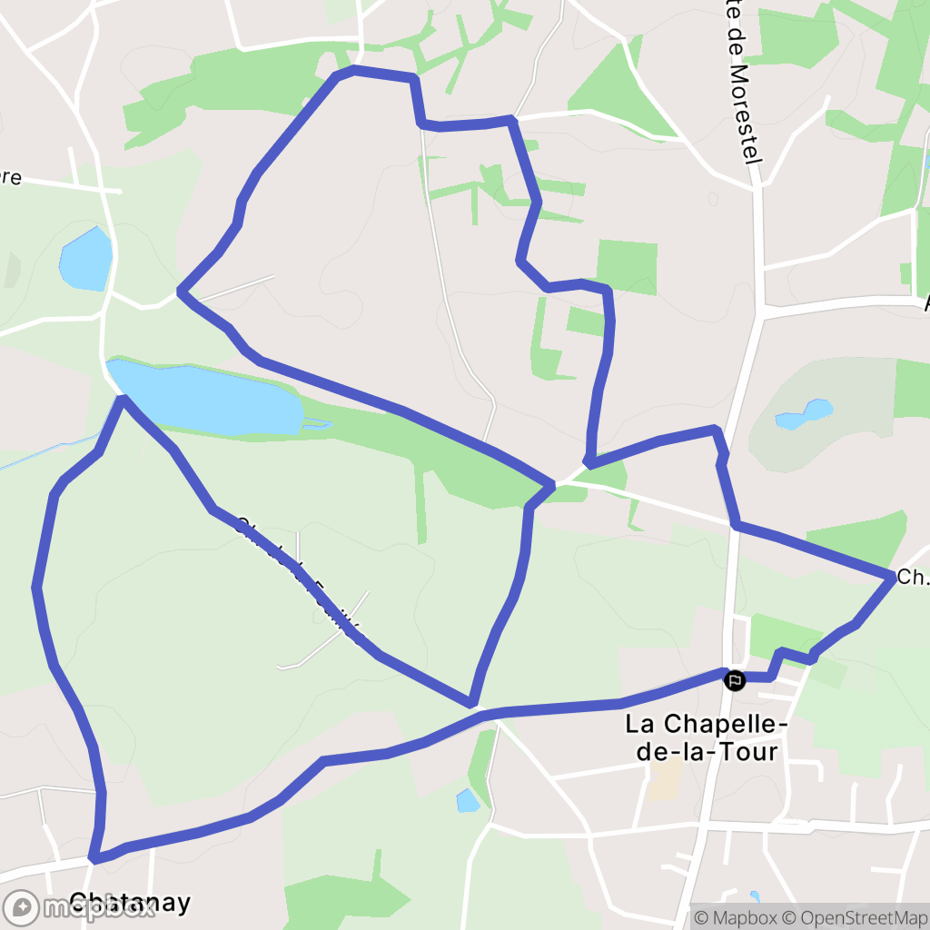 La Chapelle-de-la-Tour : carte du parcours de randonnée - France