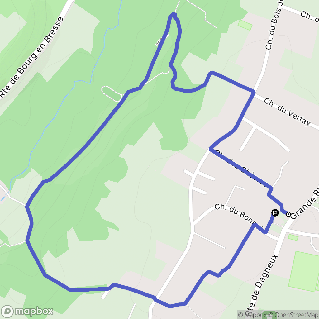 Bressolles : carte du parcours de randonnée - France