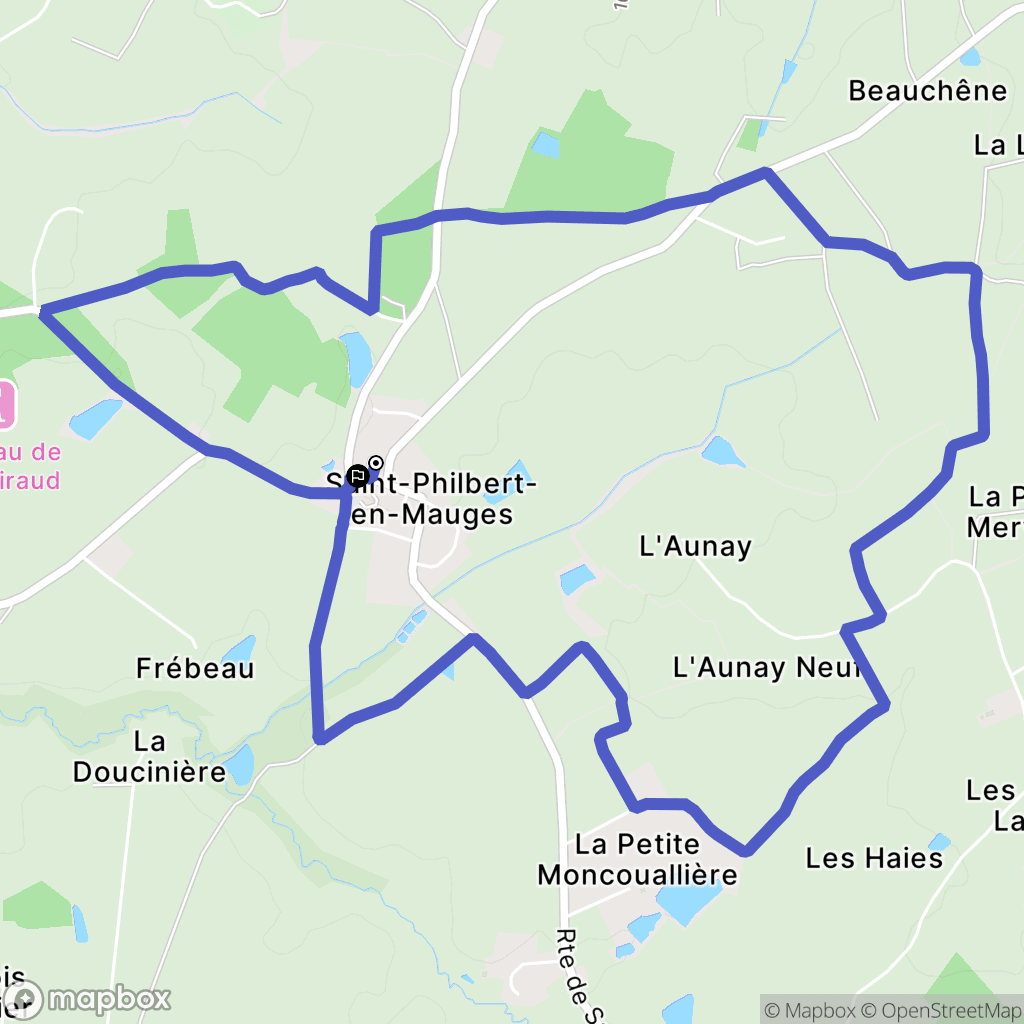 Beaupréau-en-Mauges : carte du parcours de randonnée - France