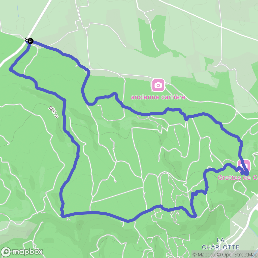 Eyguières : carte du parcours de randonnée - France