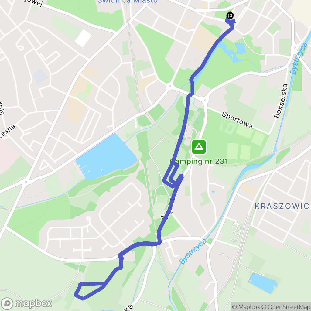 Świdnica: mapa trasy - Poland