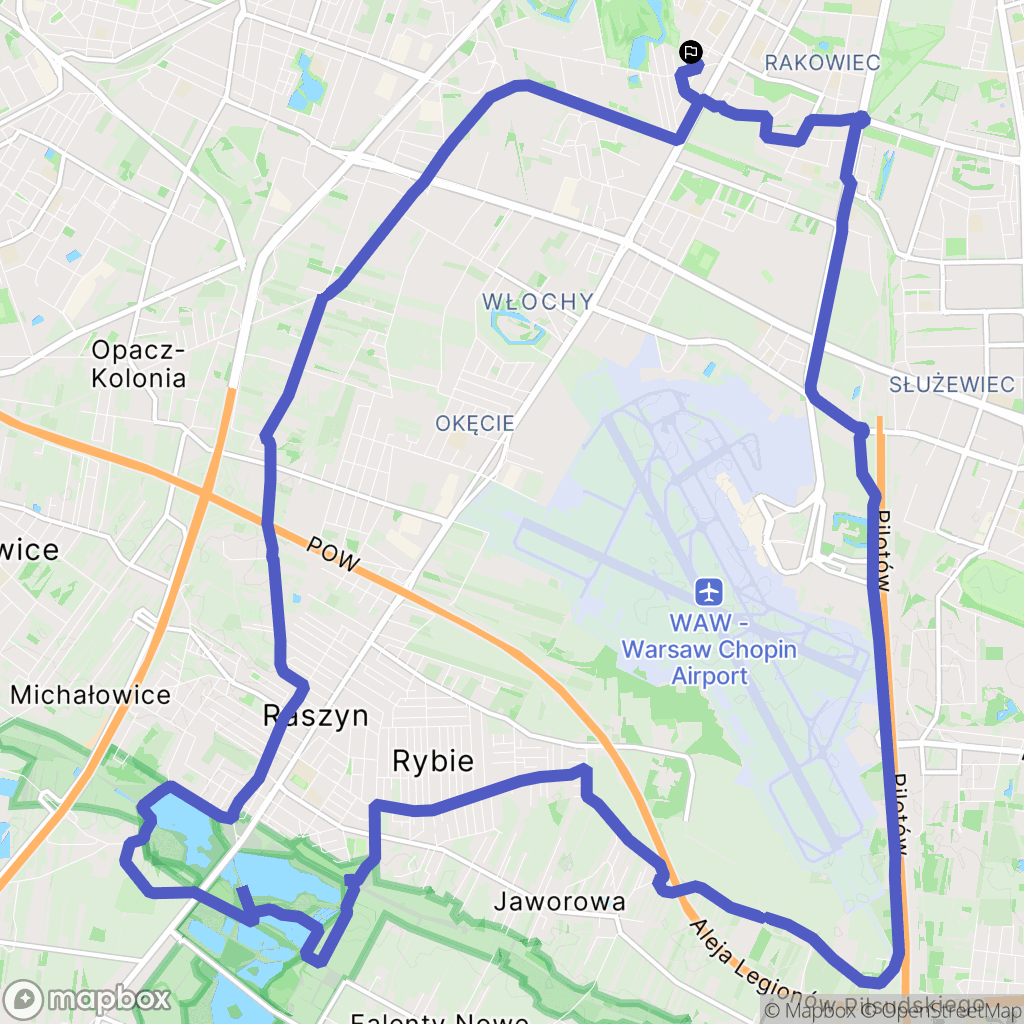 Warszawa: mapa trasy - Poland