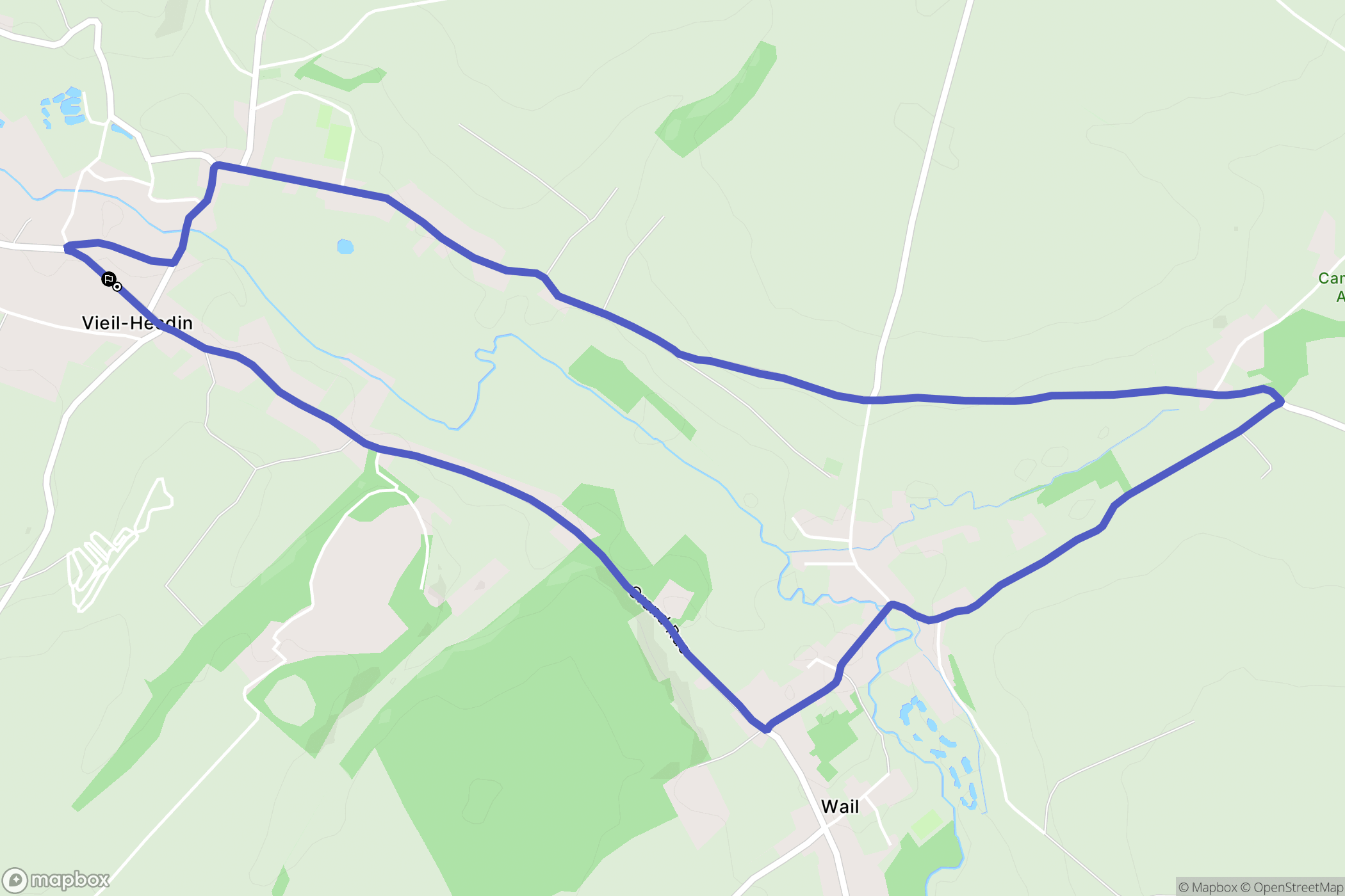 Vieil-Hesdin : carte du parcours de randonnée - France