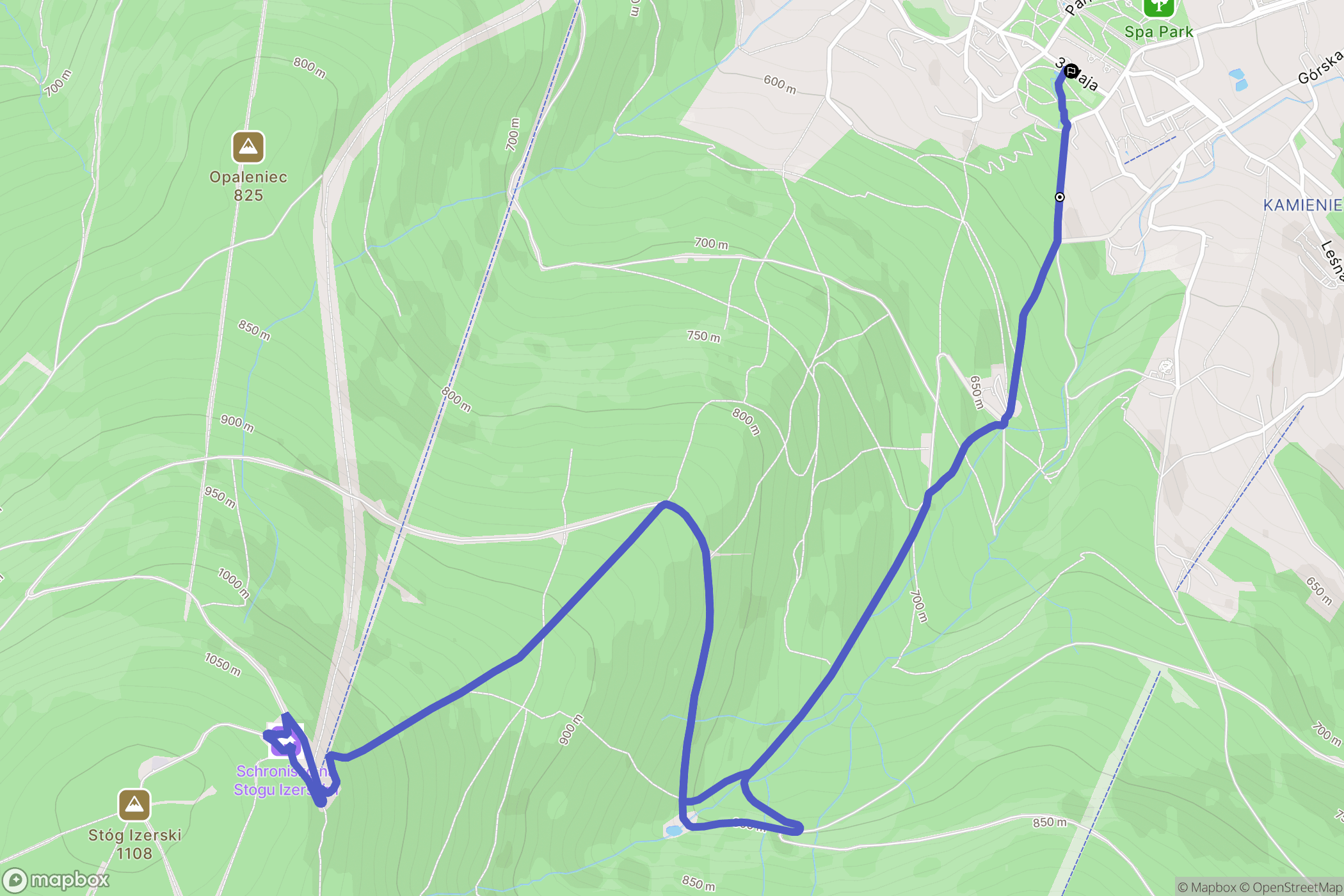 Świeradów-Zdrój: mapa trasy - Poland