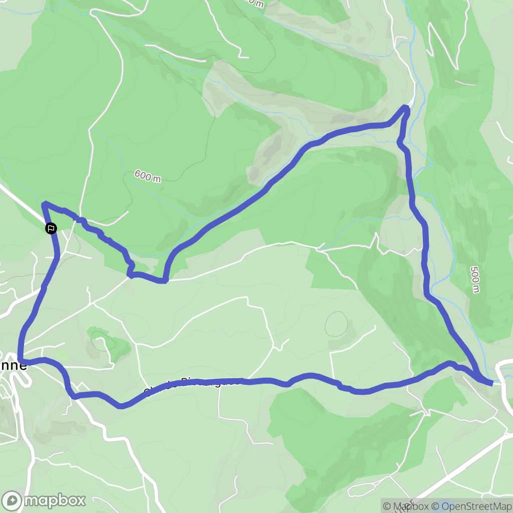 Reillanne : carte du parcours de randonnée - France