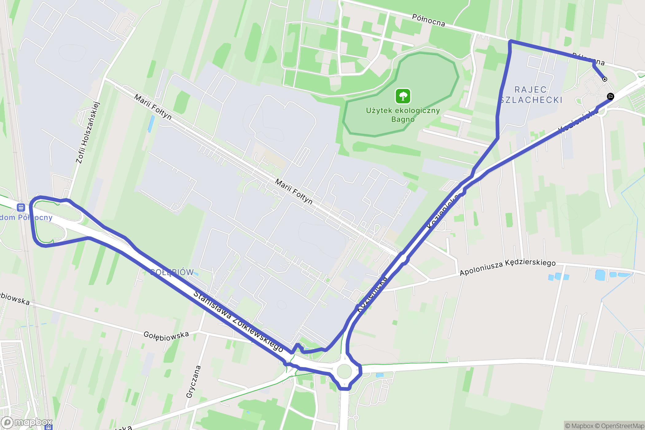 Radom: mapa trasy - Poland