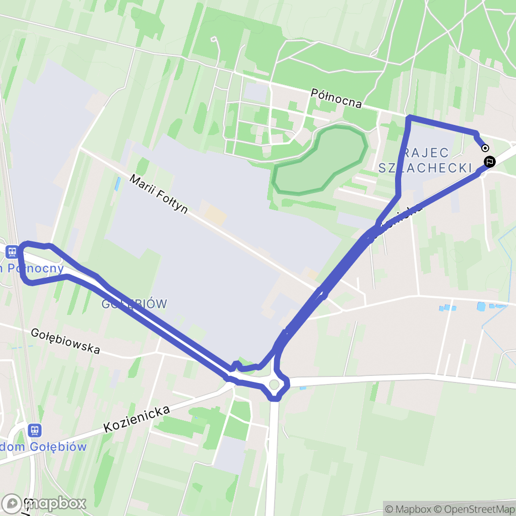 Radom: mapa trasy - Poland