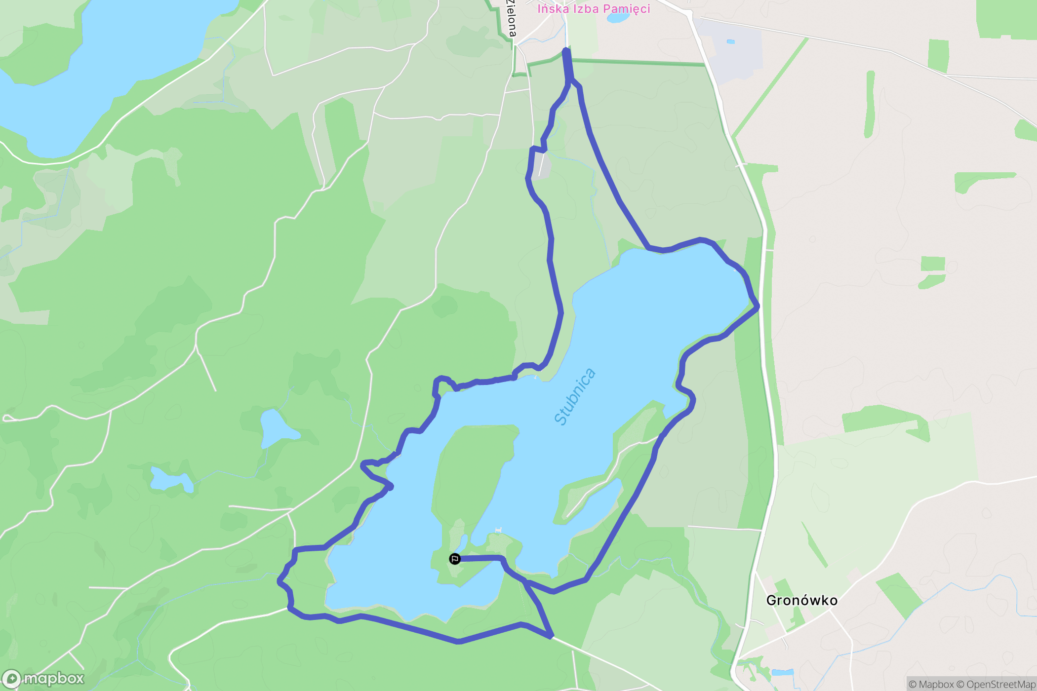 Ińsko: mapa trasy - Poland