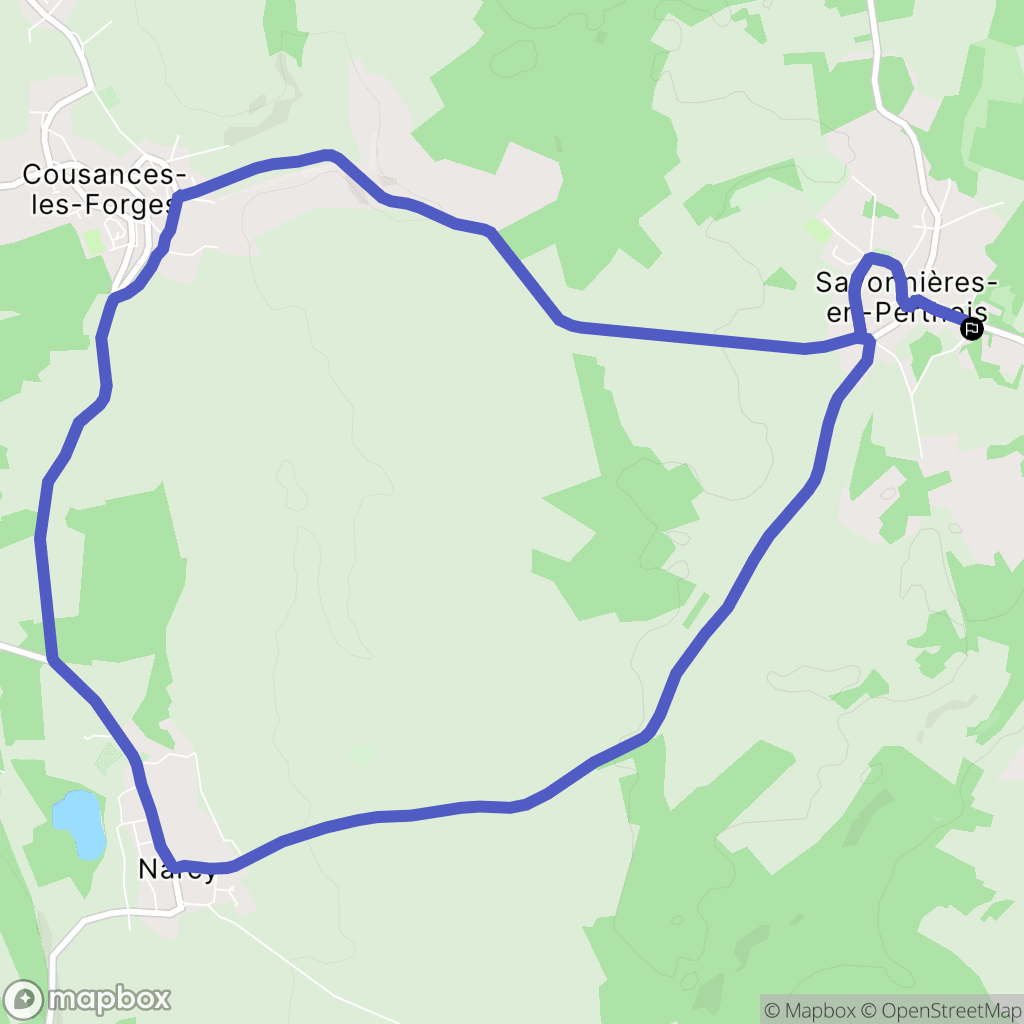 Savonnières-en-Perthois : carte du parcours de randonnée - France