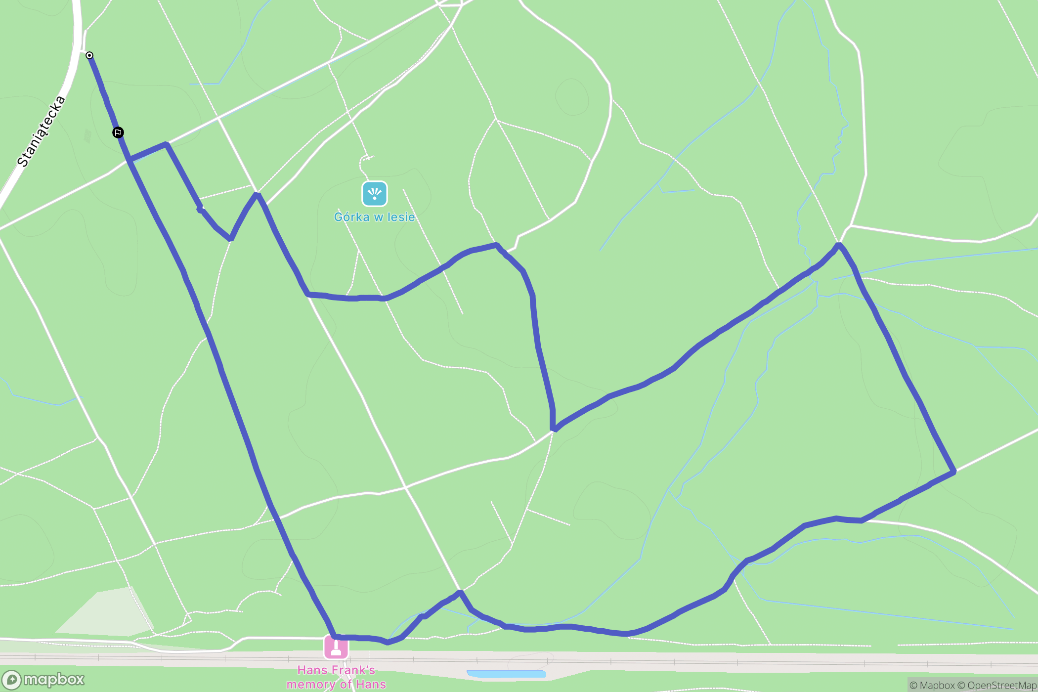 Niepołomice: mapa trasy - Poland