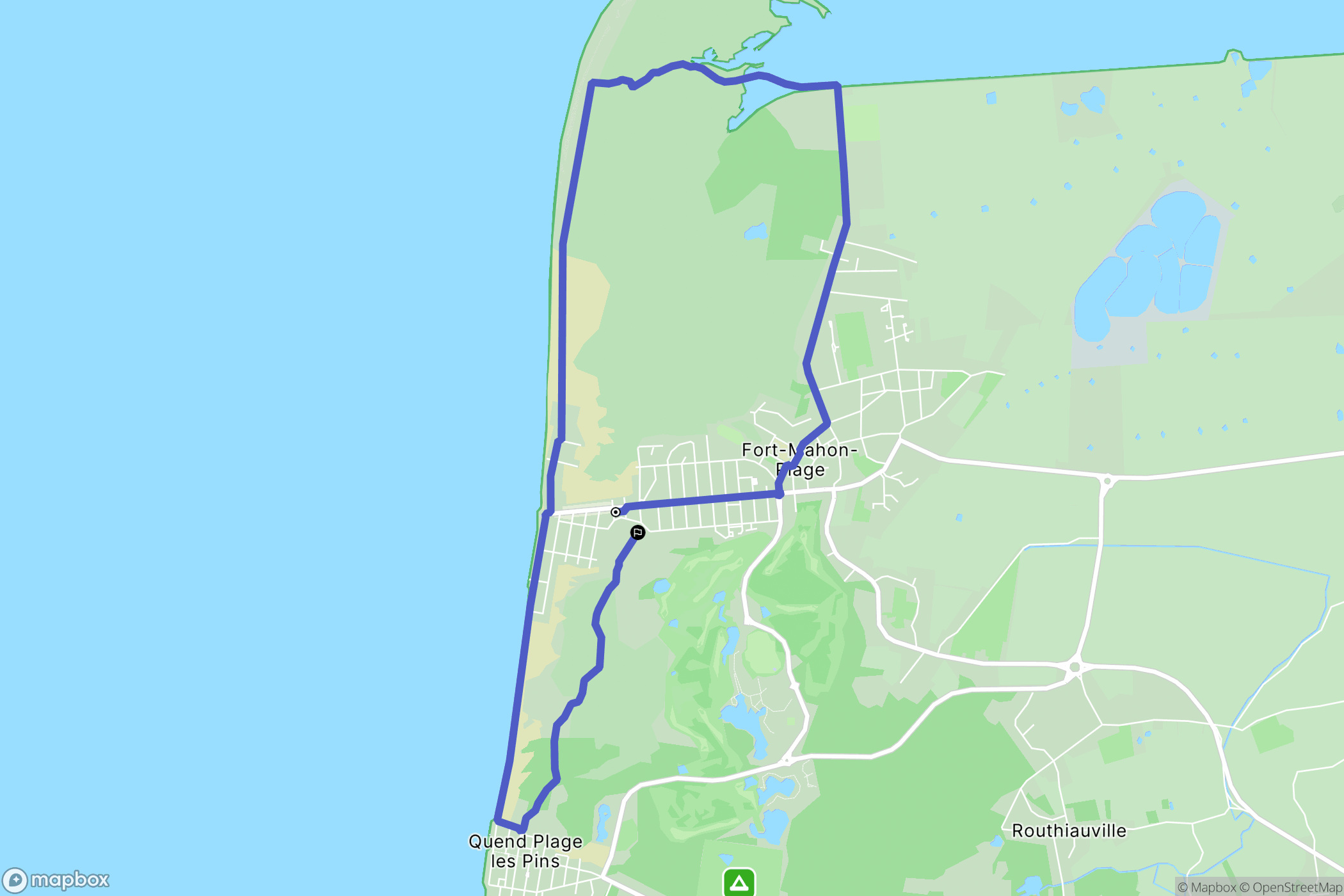 Fort-Mahon-Plage : carte du parcours de randonnée - France
