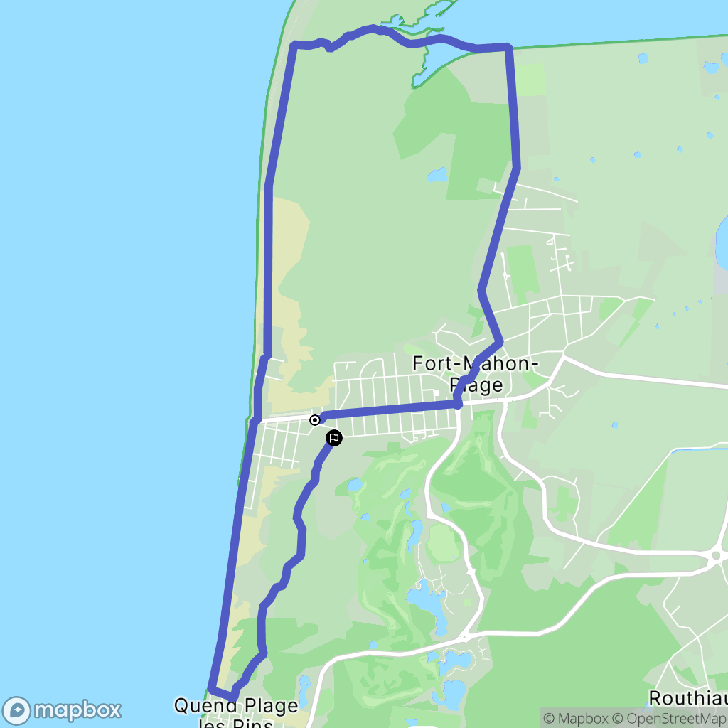 Fort-Mahon-Plage : carte du parcours de randonnée - France