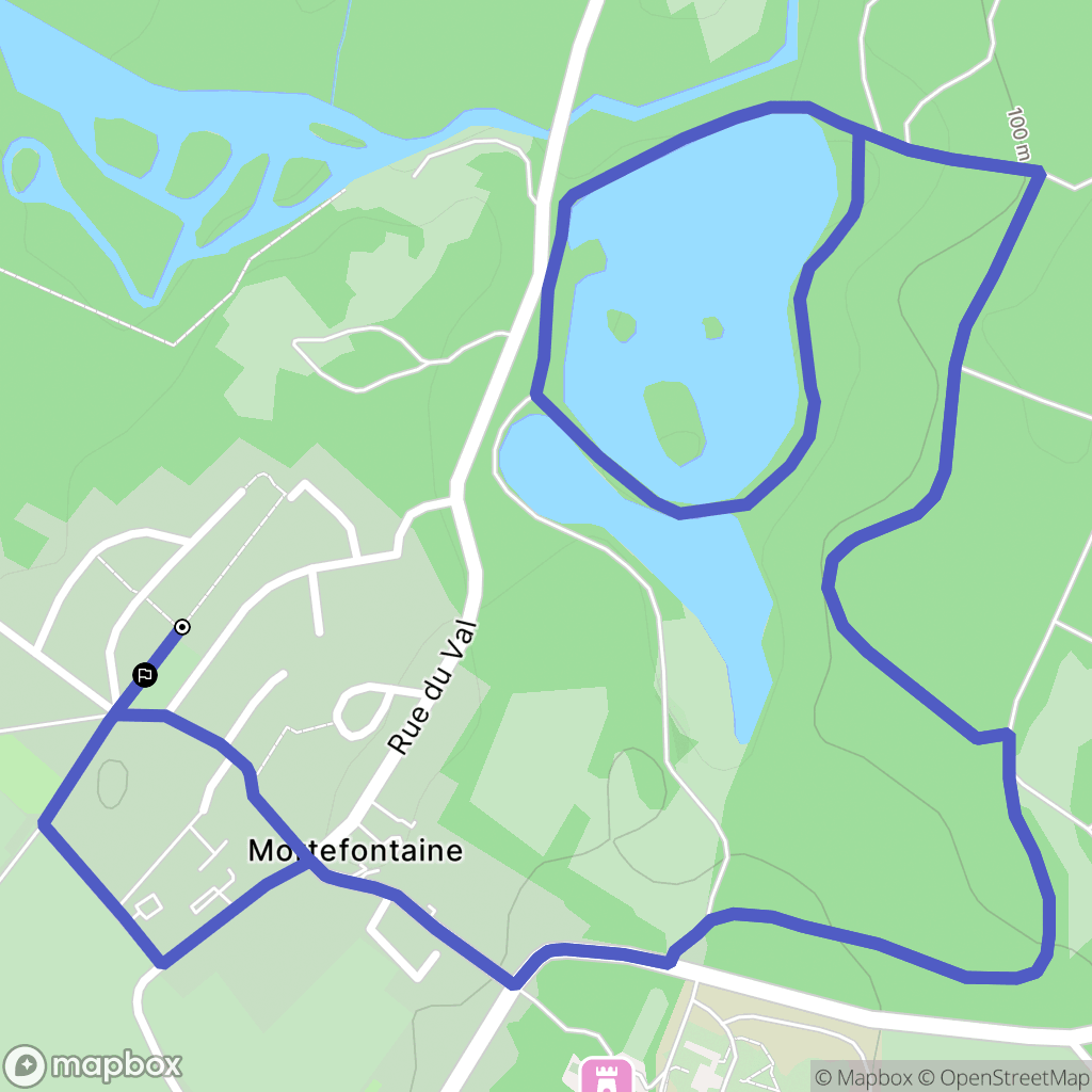 Mortefontaine : carte du parcours de randonnée - France