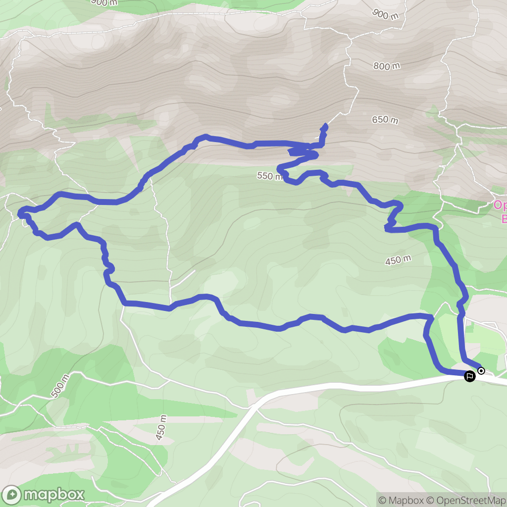 Puyloubier : carte du parcours de randonnée - France