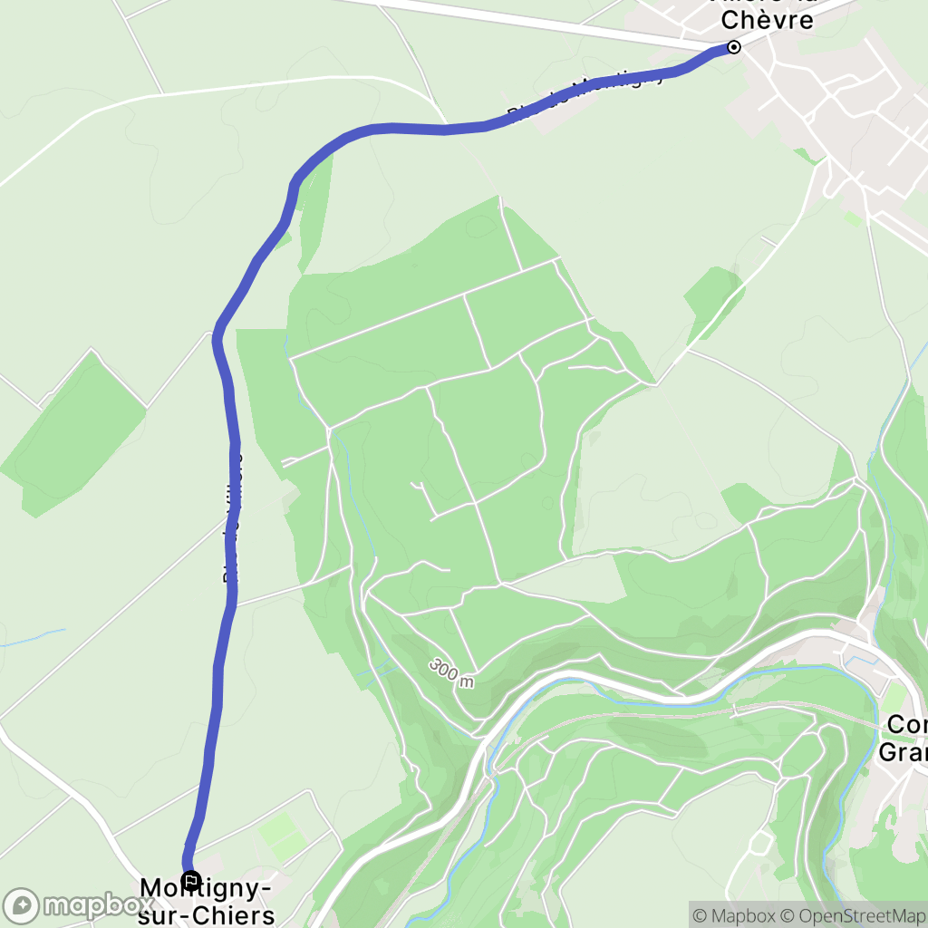 Villers-la-Chèvre : carte du parcours de randonnée - France