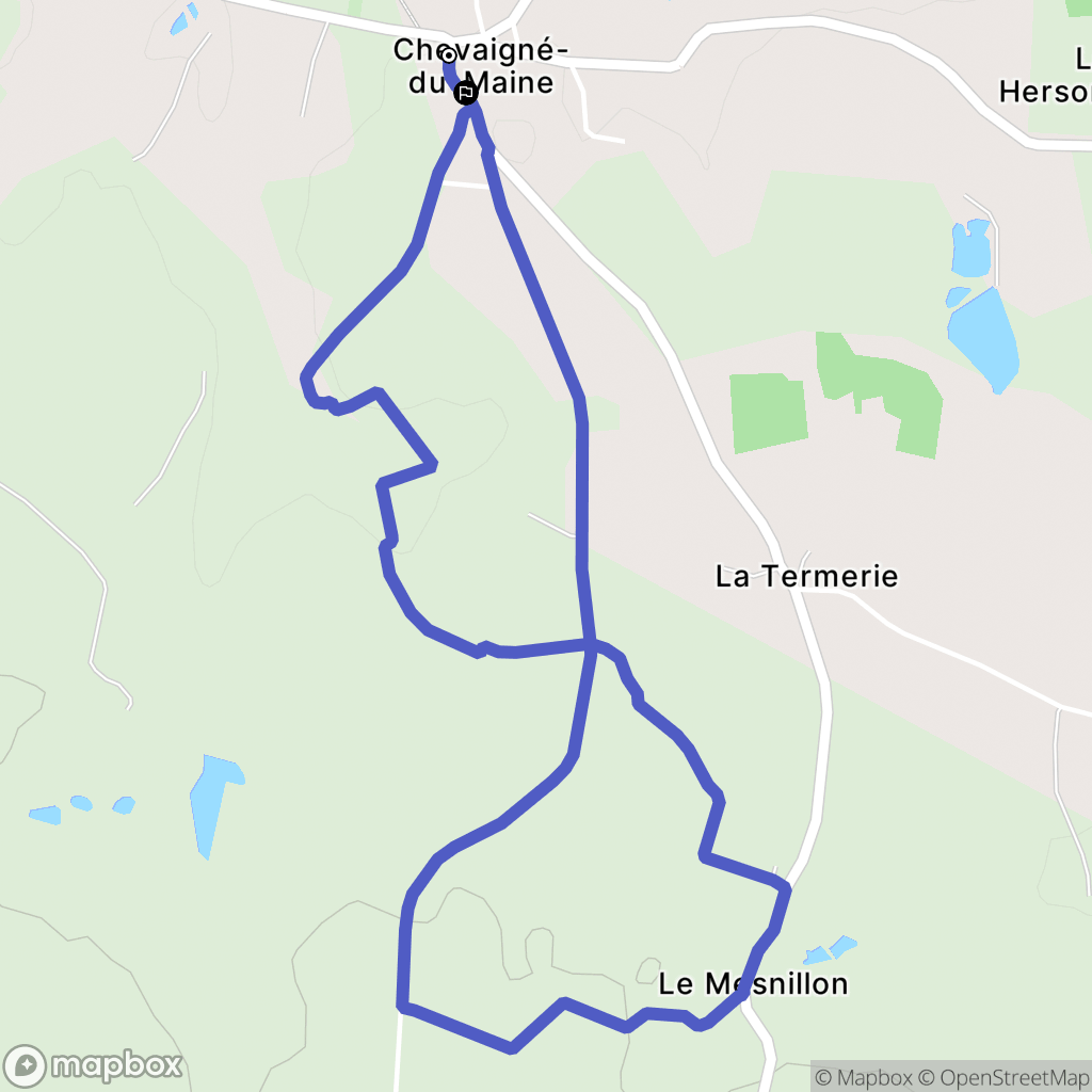 Chevaigné-du-Maine : carte du parcours de randonnée - France