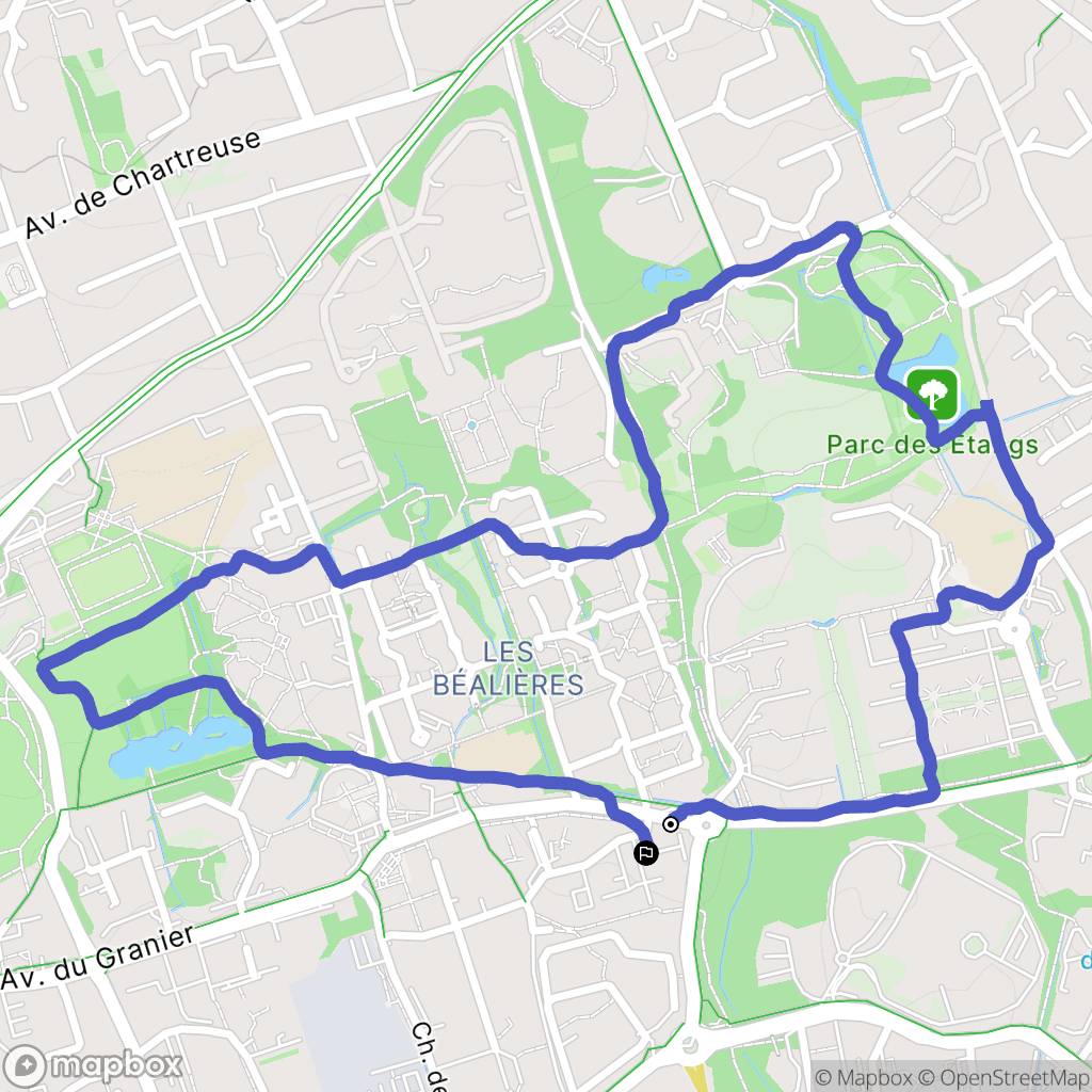 Meylan : carte du parcours de randonnée - France