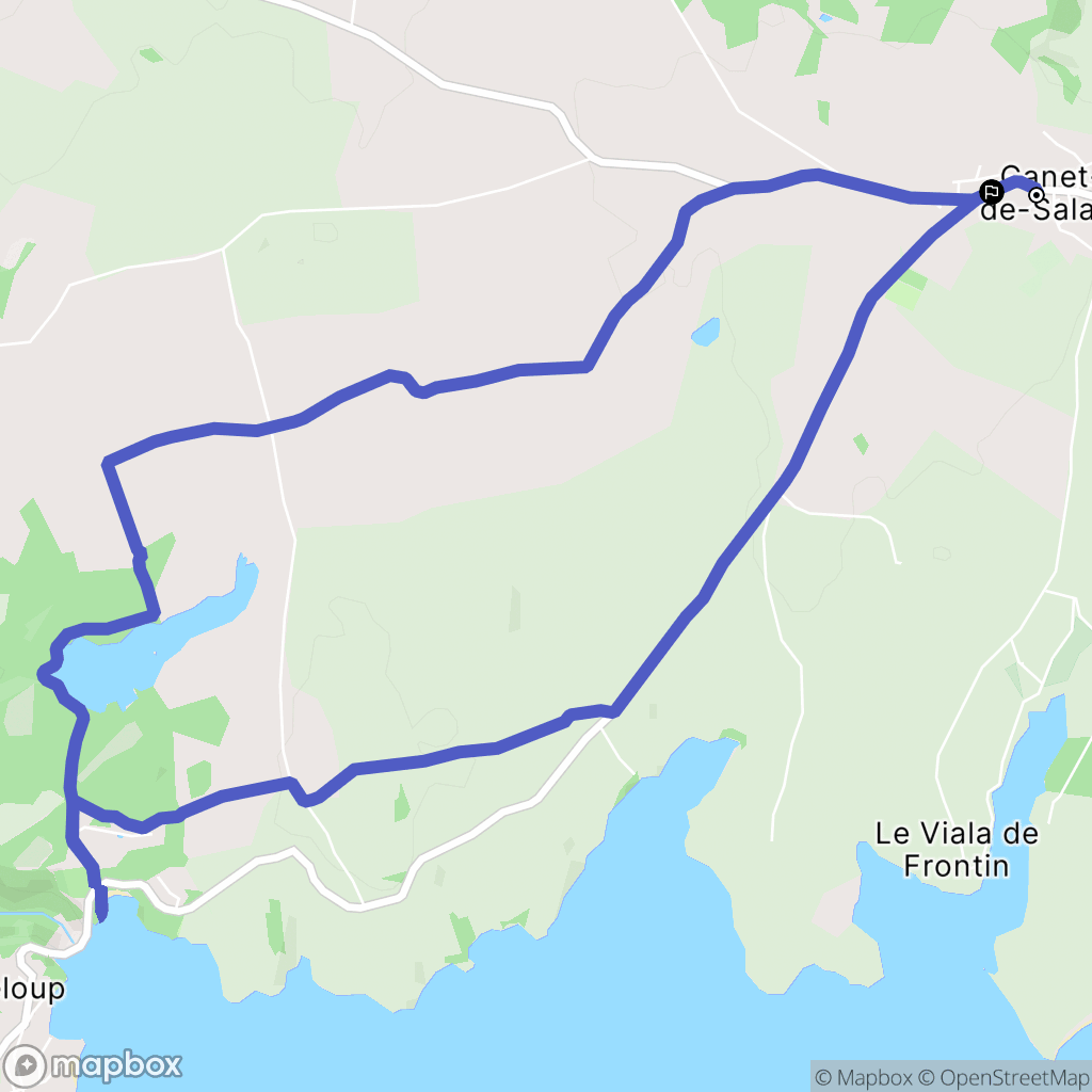 Canet-de-Salars : carte du parcours de randonnée - France