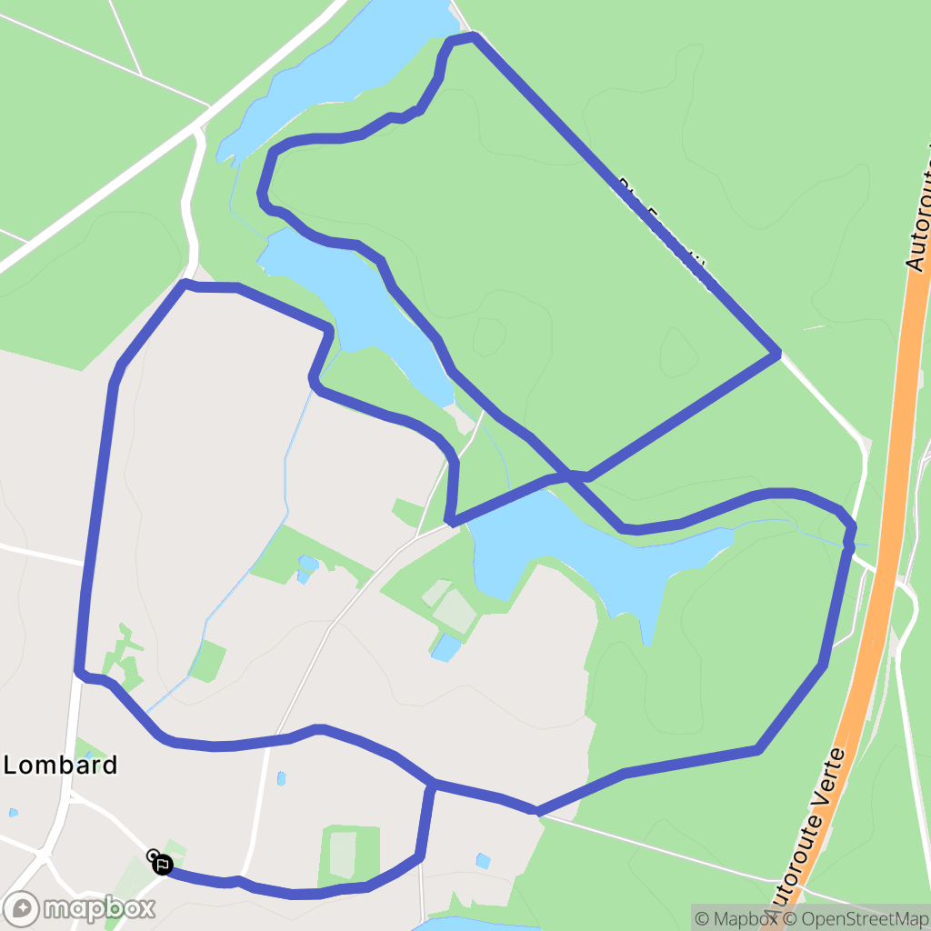 Lombard : carte du parcours de randonnée - France