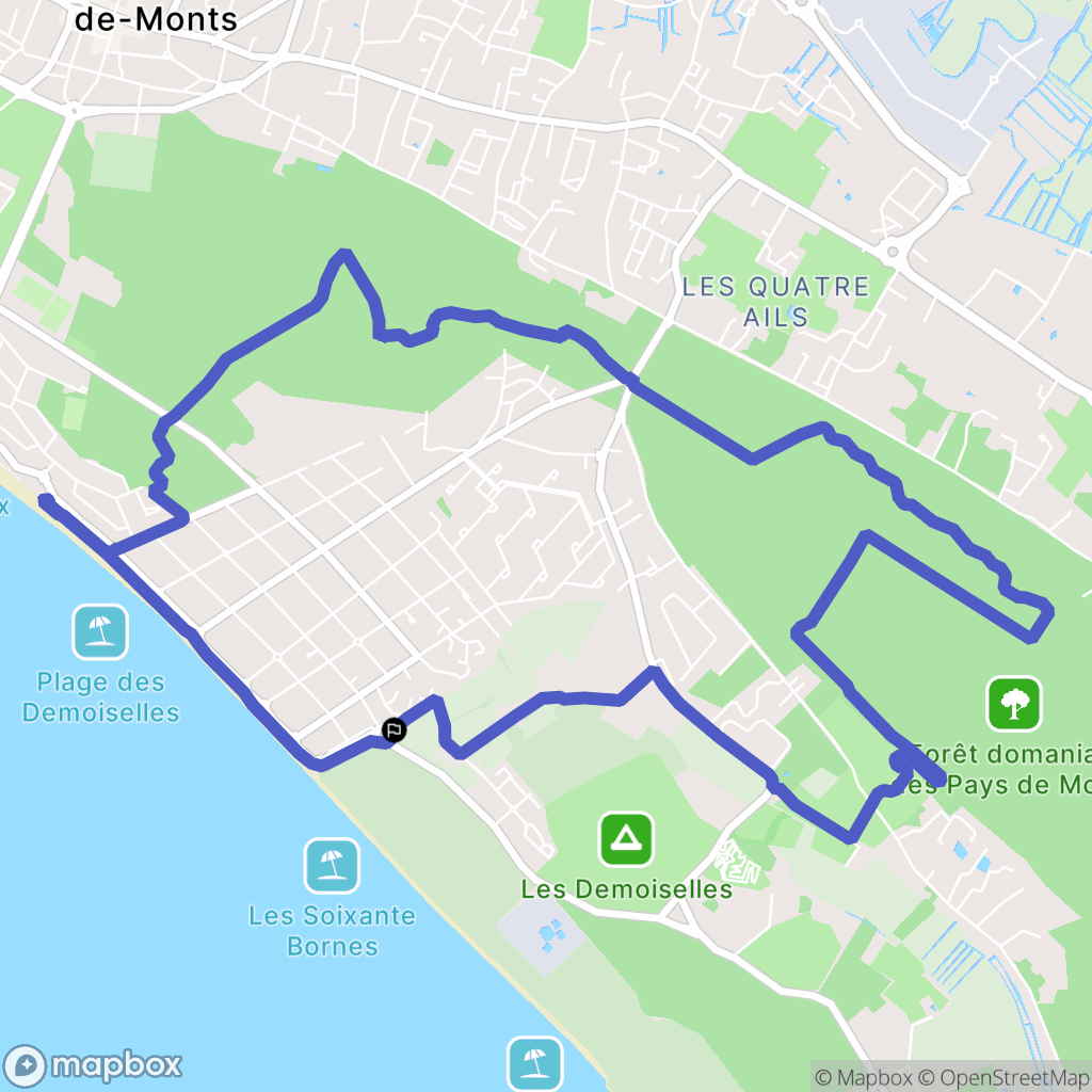 Saint-Hilaire-de-Riez : carte du parcours de randonnée - France