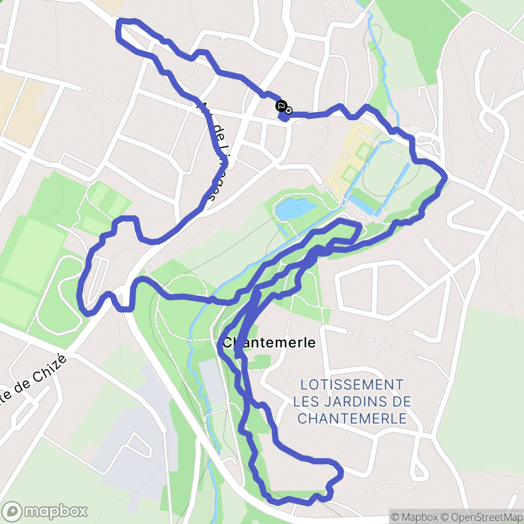 Celles-sur-Belle : carte du parcours de randonnée - France