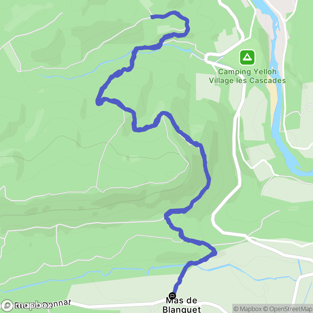 Saint-André-d'Olérargues : carte du parcours de randonnée - France