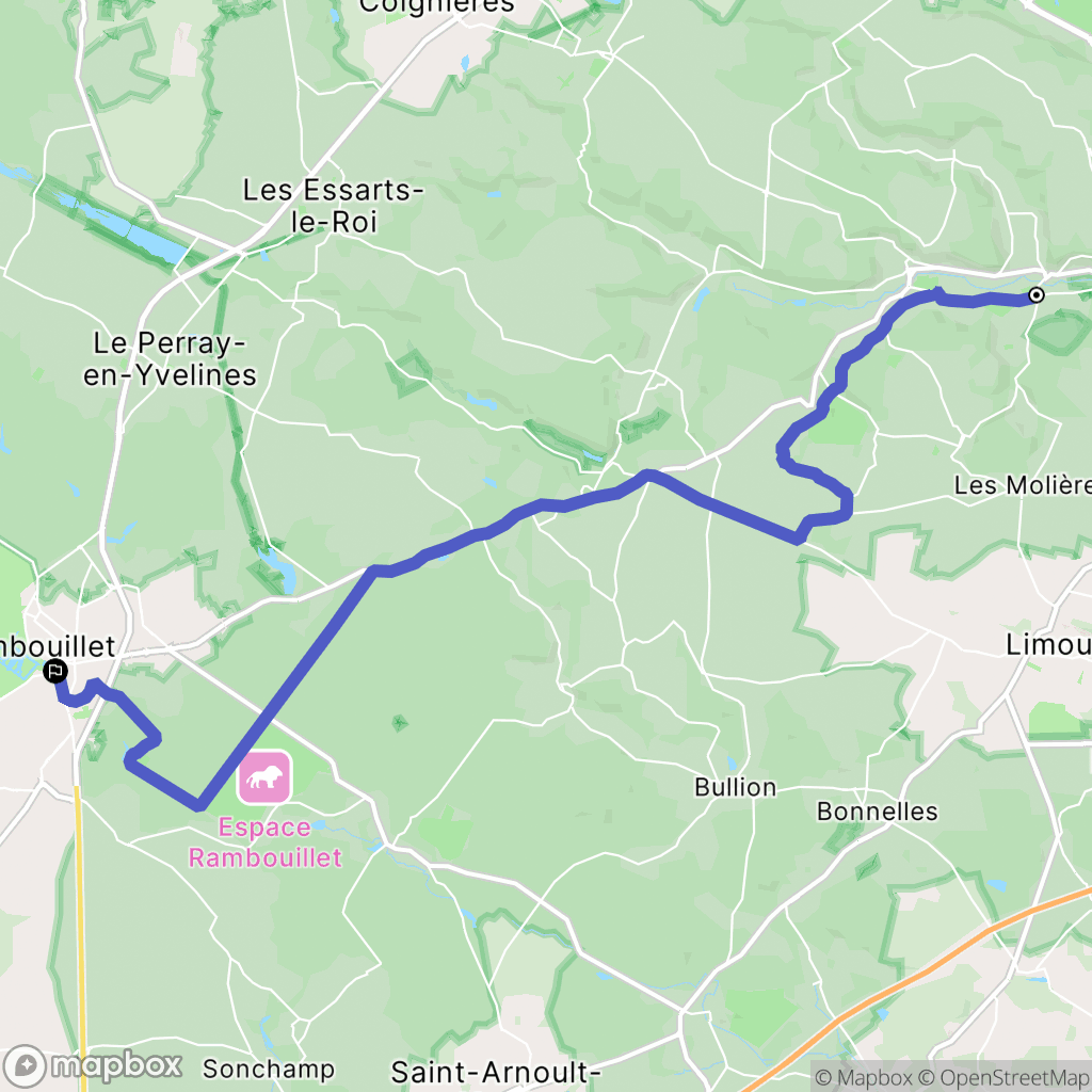 Saint-Rémy-lès-Chevreuse : carte du parcours de randonnée - France