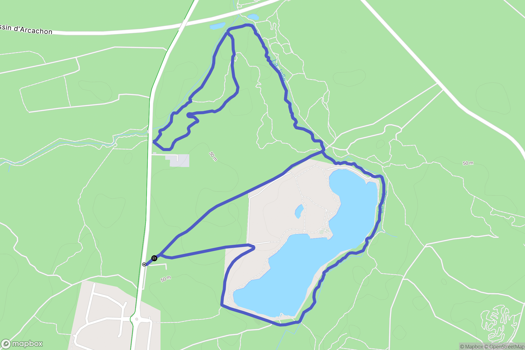 Saint-Jean-d'Illac : carte du parcours de randonnée - France