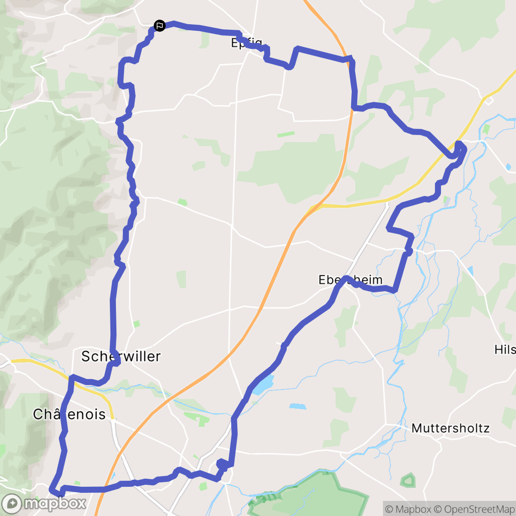 Itterswiller : carte du parcours de randonnée - France