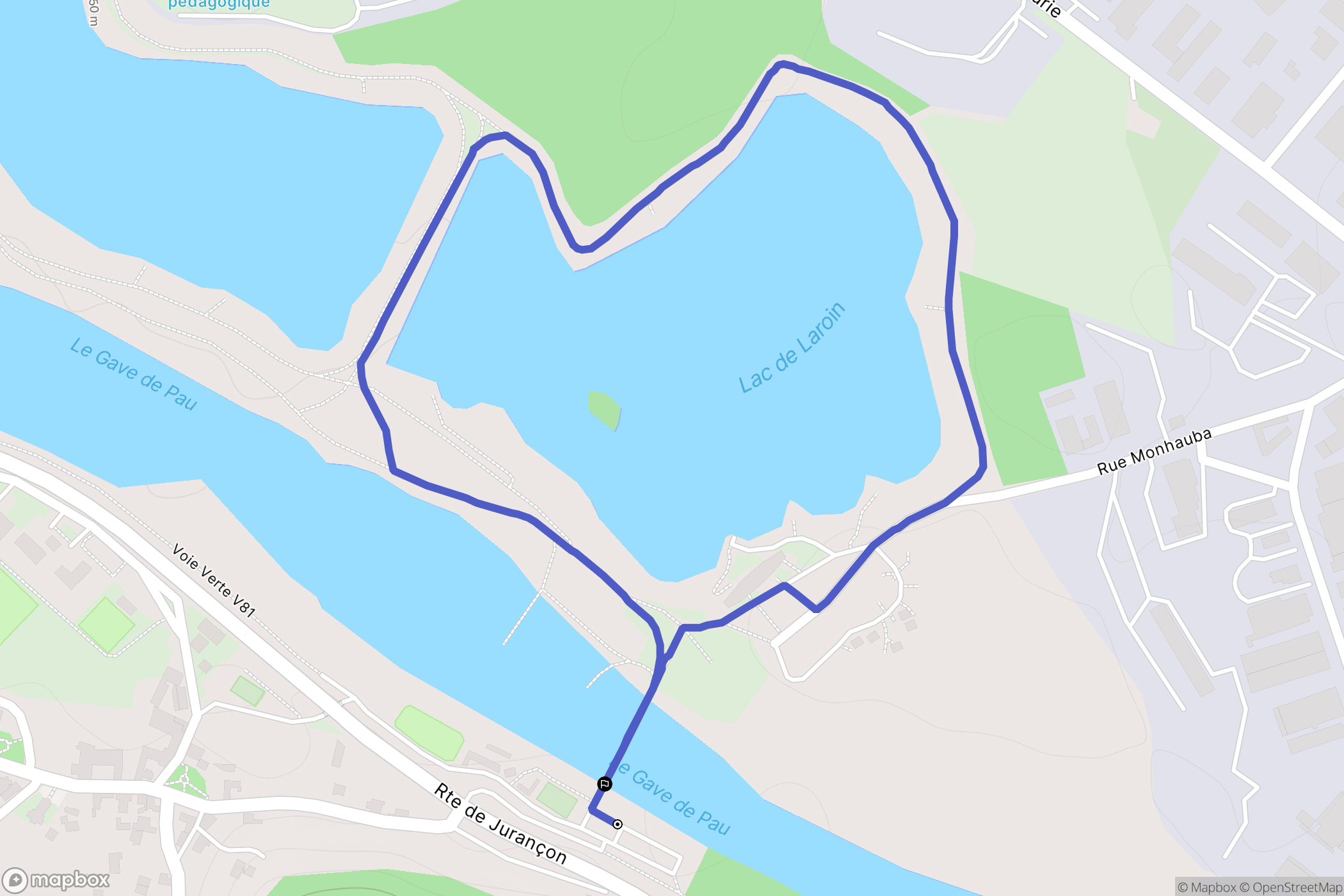 Laroin : carte du parcours de randonnée - France