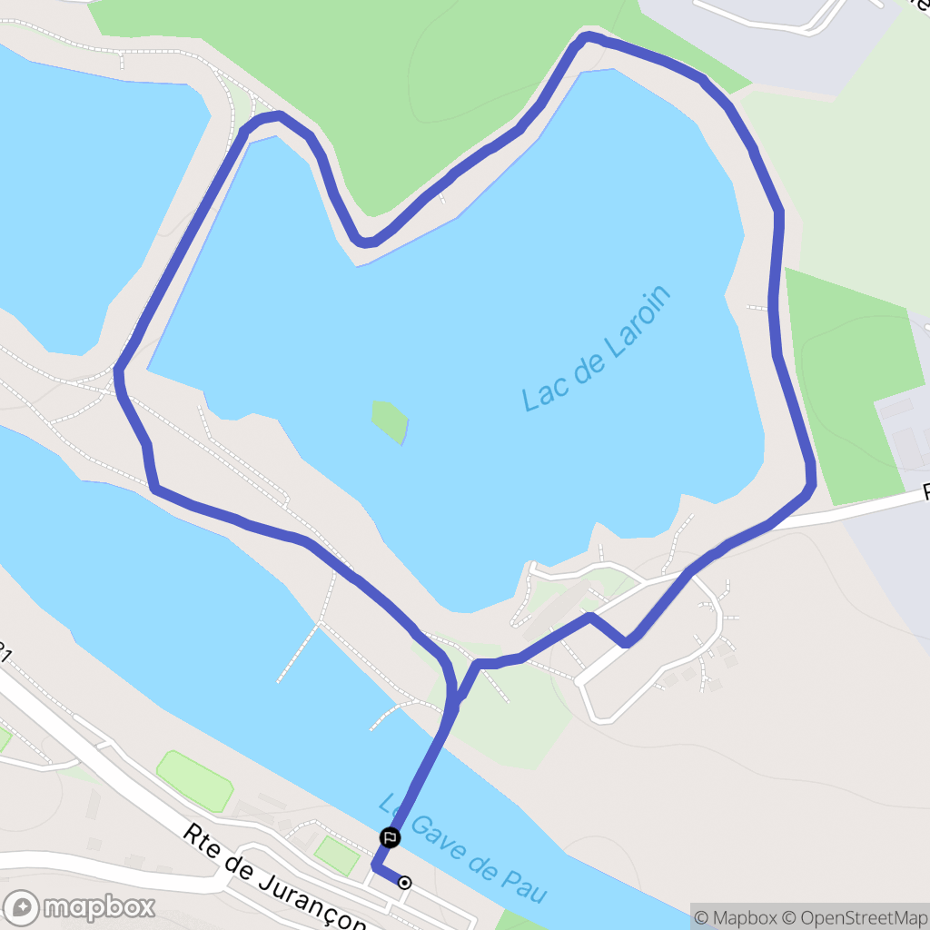 Laroin : carte du parcours de randonnée - France