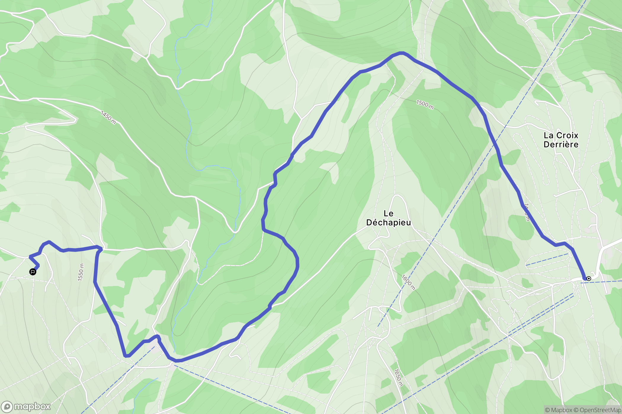 Saint-Gervais-les-Bains : carte du parcours de randonnée - France