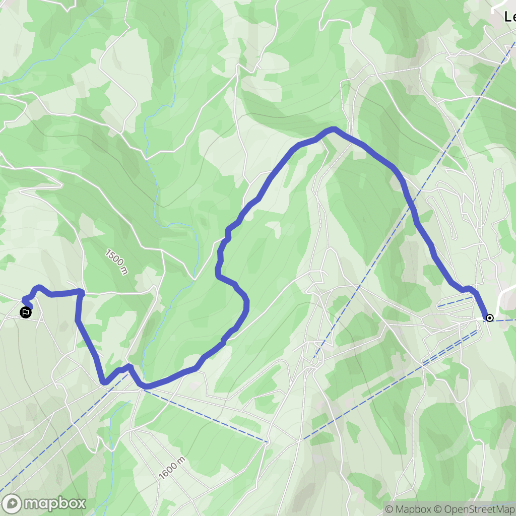 Saint-Gervais-les-Bains : carte du parcours de randonnée - France