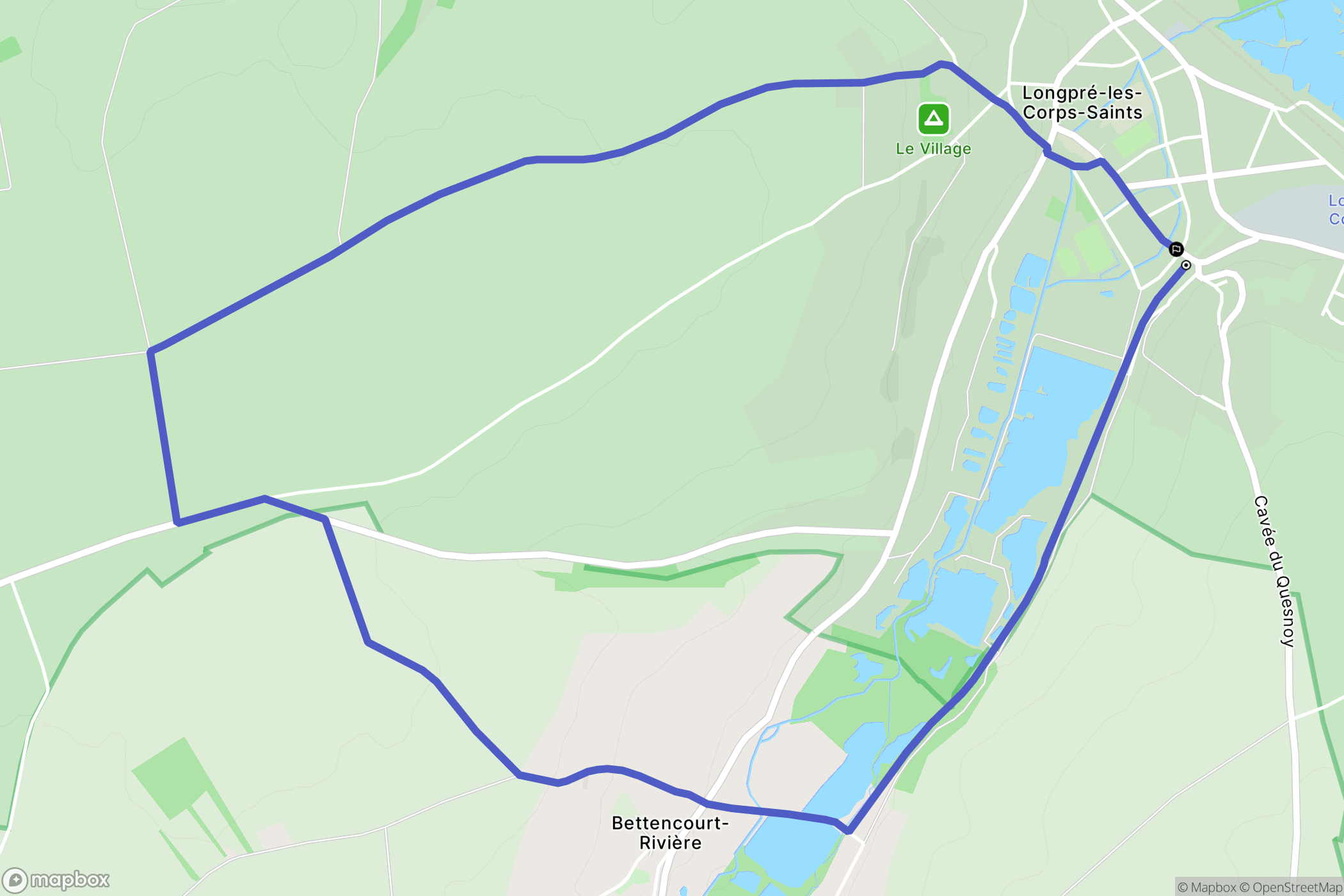 Longpré-les-Corps-Saints : carte du parcours de randonnée - France