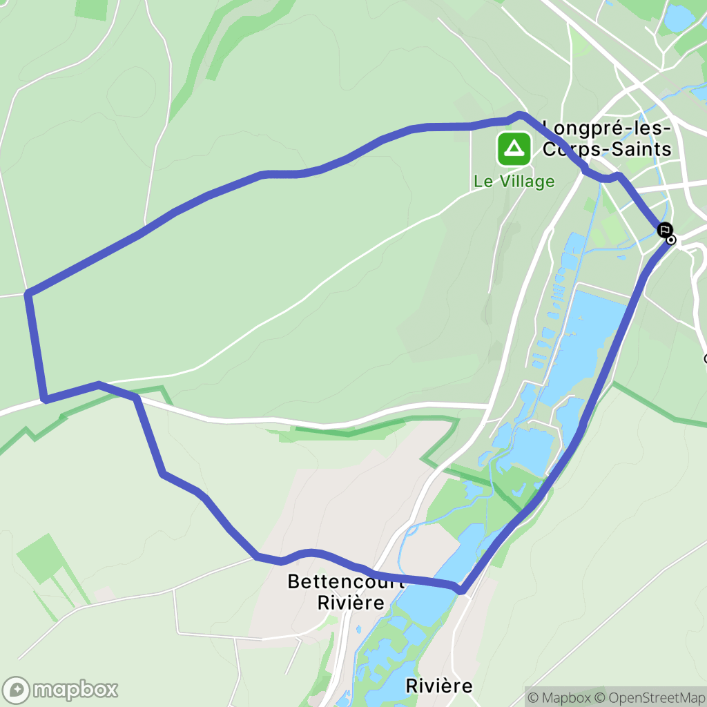 Longpré-les-Corps-Saints : carte du parcours de randonnée - France