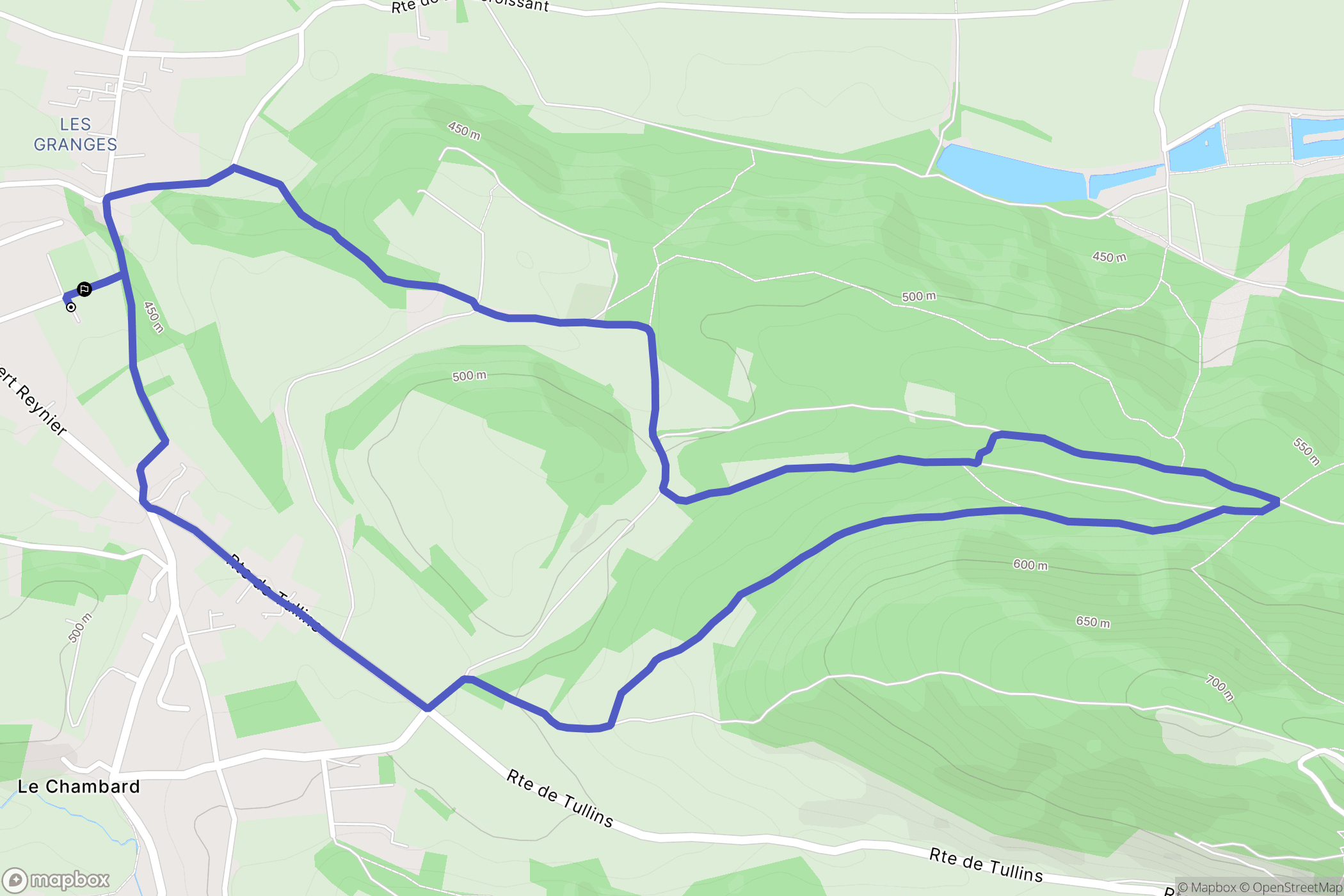 Izeaux : carte du parcours de randonnée - France