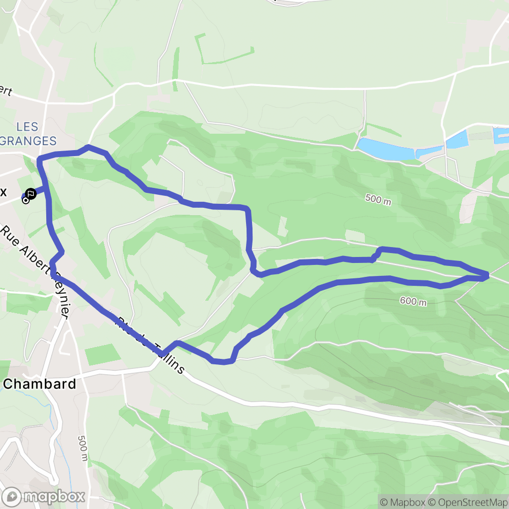 Izeaux : carte du parcours de randonnée - France
