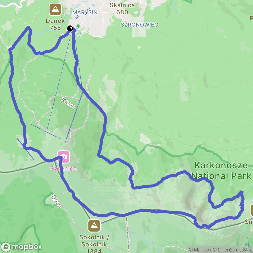 Szklarska Poręba: mapa trasy - Poland