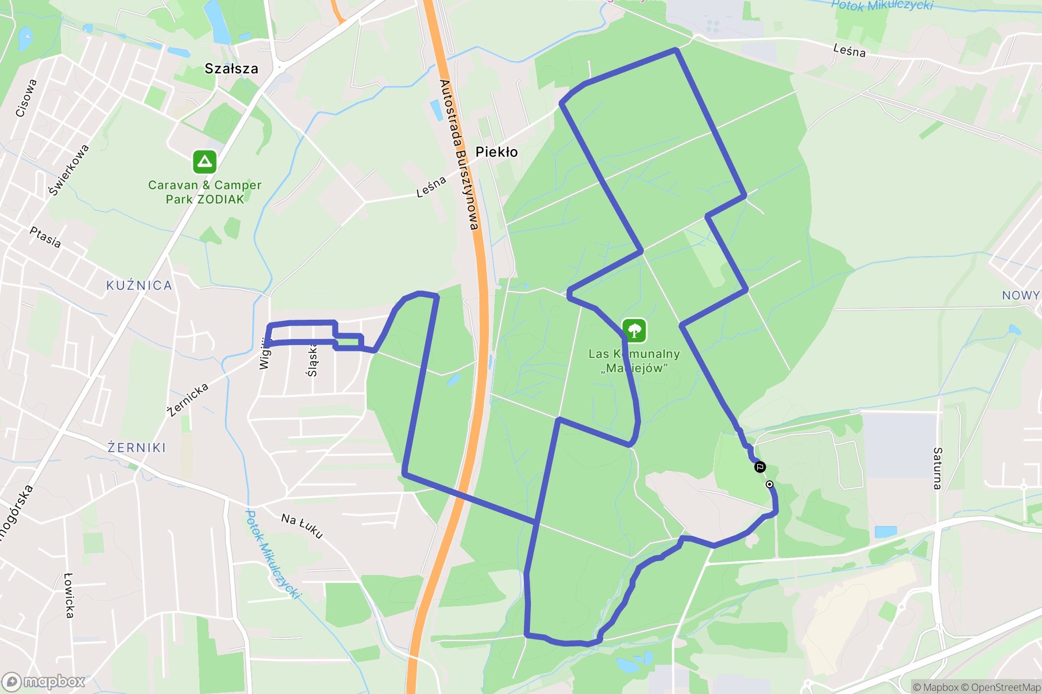 Zabrze: mapa trasy - Poland