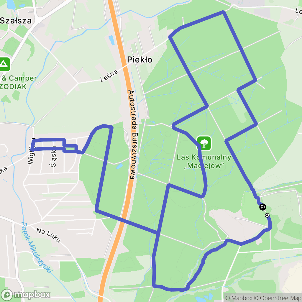 Zabrze: mapa trasy - Poland