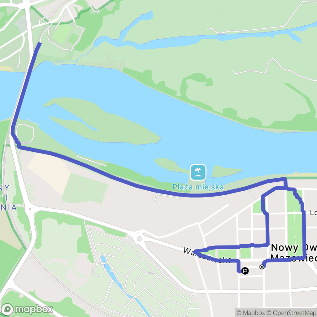 Nowy Dwór Mazowiecki: mapa trasy - Poland