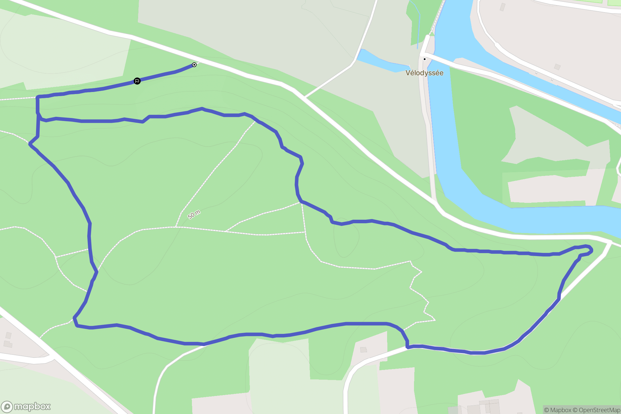 Saint-Perreux : carte du parcours de randonnée - France
