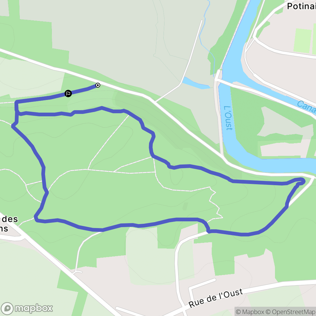Saint-Perreux : carte du parcours de randonnée - France